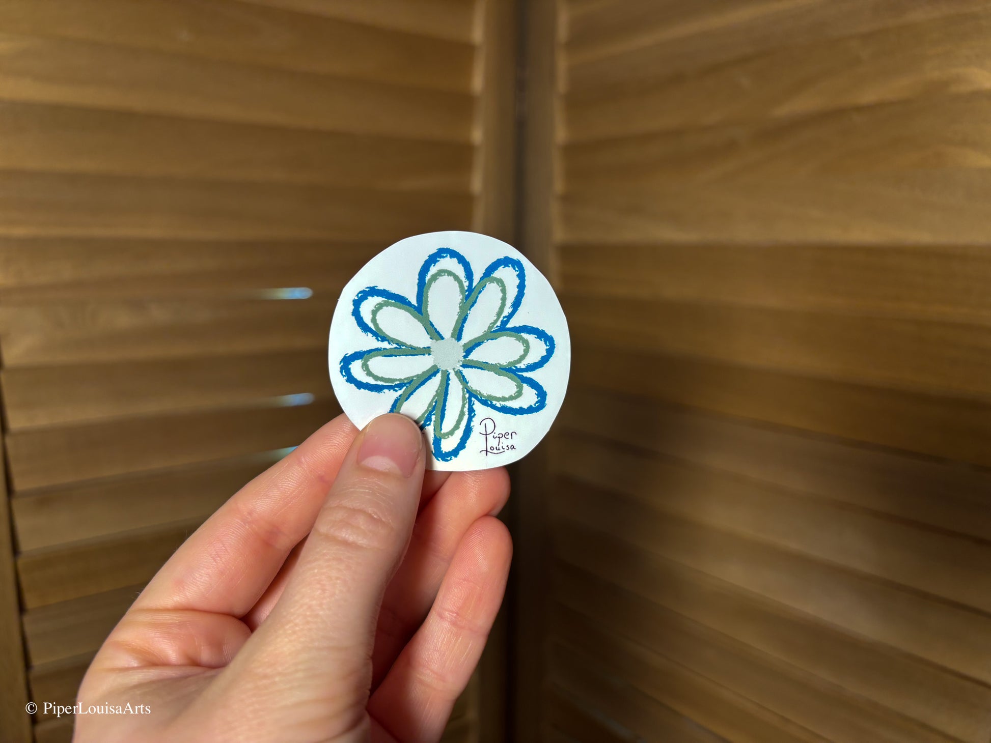 Glossy - Chalk Flower Sticker
