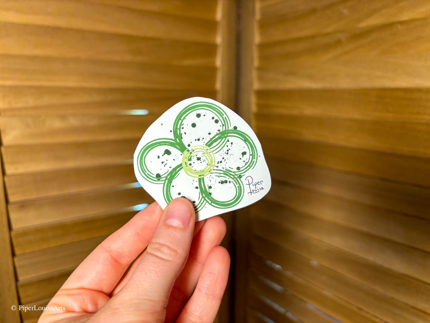 Matte - Green Flower Sticker
