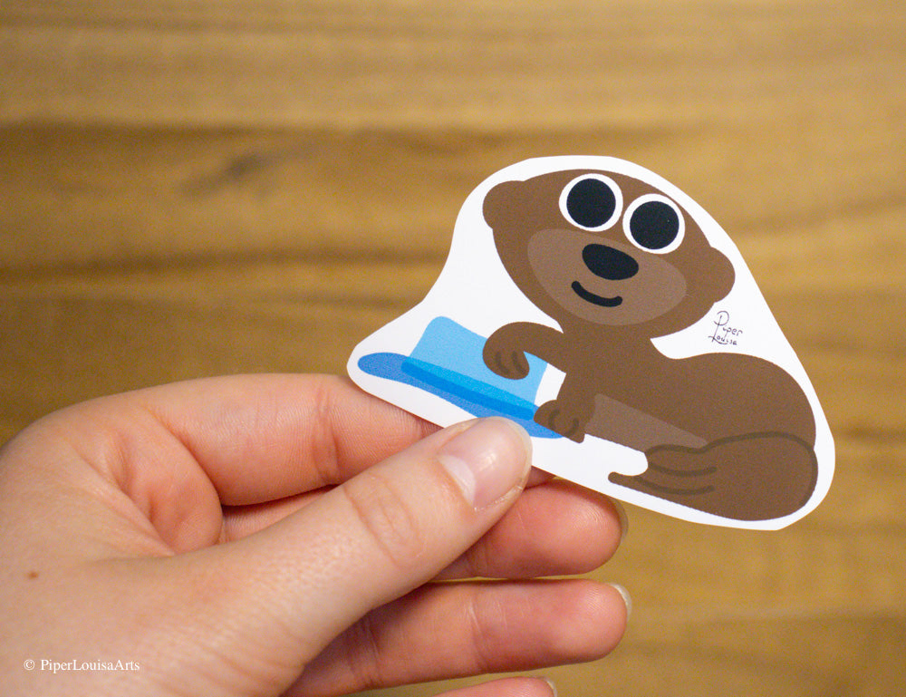 Matte - Sassy the Otter Sticker