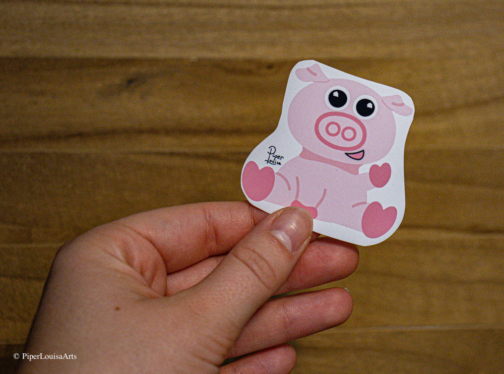 Matte - Ava the Pig Sticker