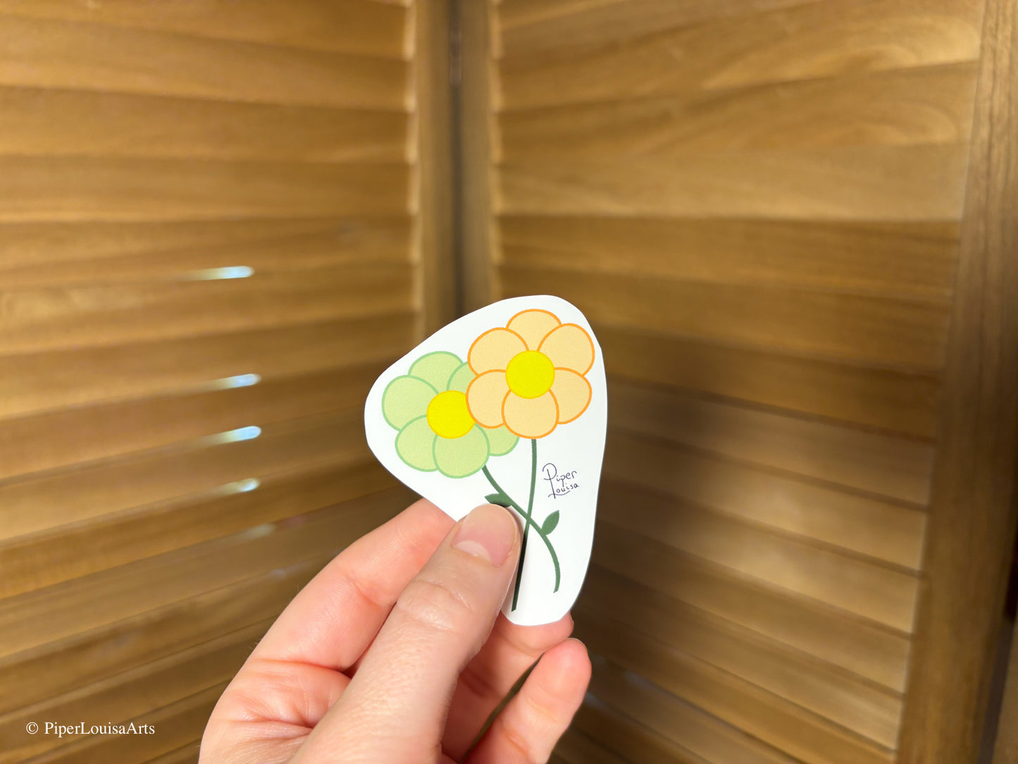 Matte - Twin Flower Sticker