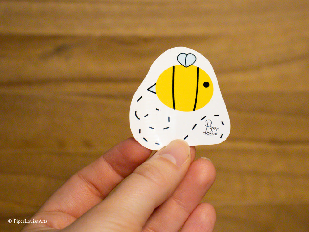 Glossy - Bee Sticker