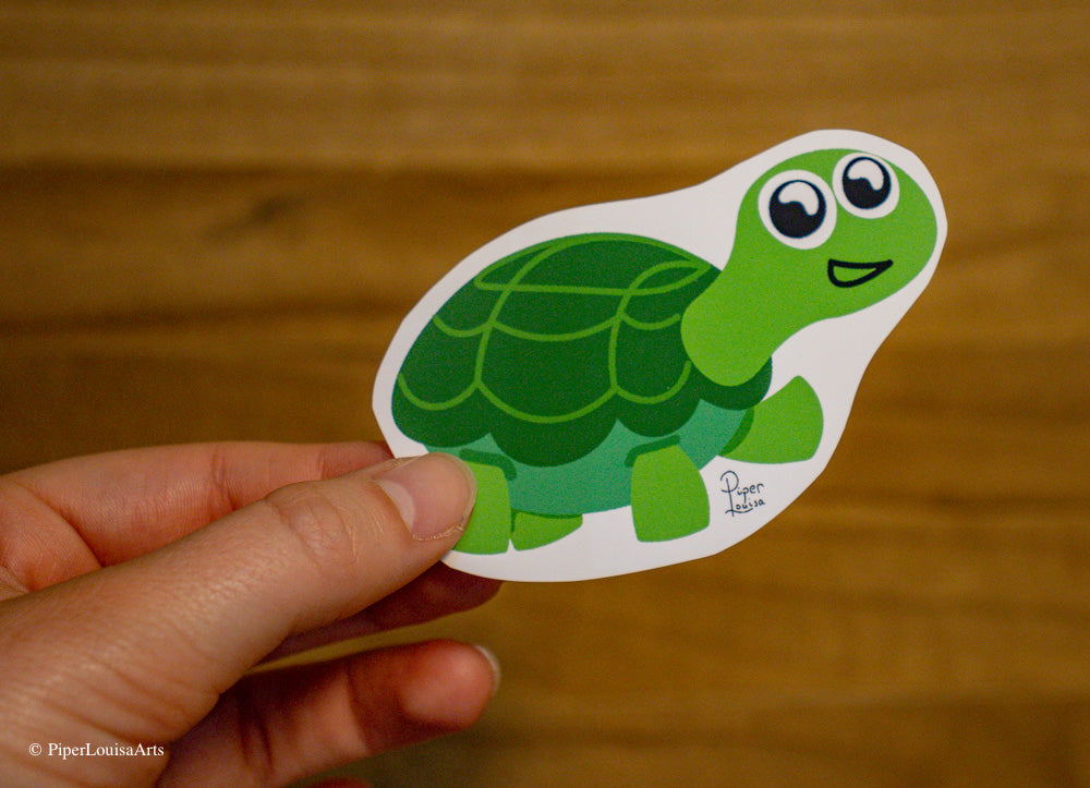 Matte - Clumsy the Turtle Sticker