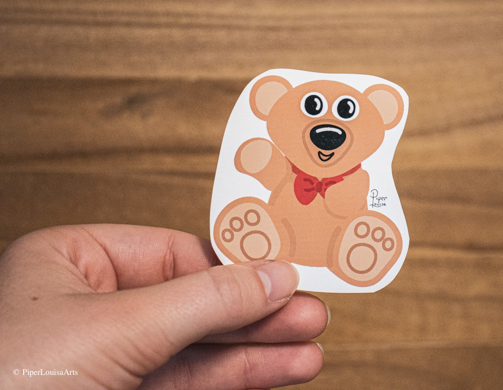 Matte - Fluffy the Bear Sticker