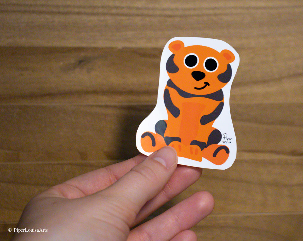 Glossy - Remington the Tiger Sticker