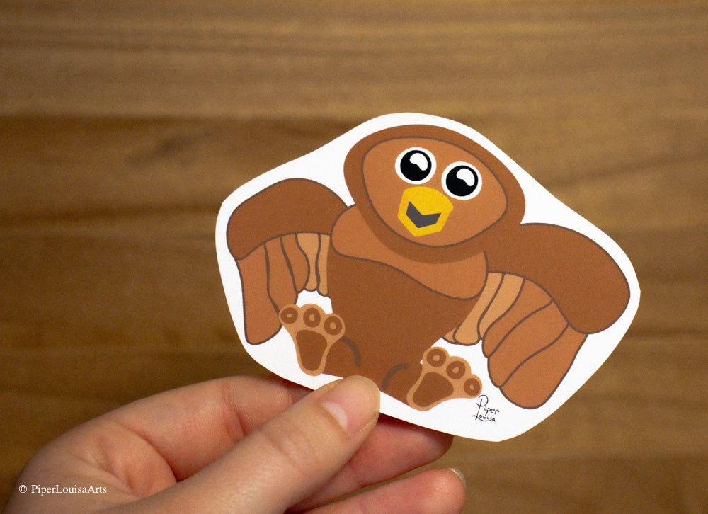 Matte - Happy the Owl Sticker