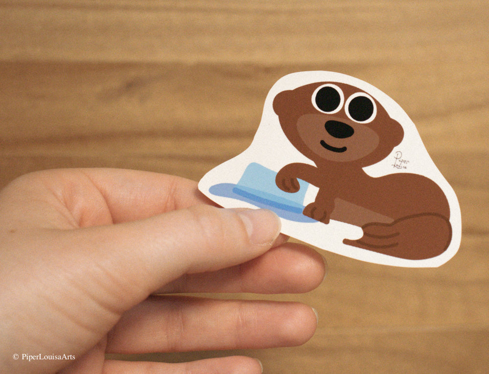 Glossy - Sassy the Otter Sticker