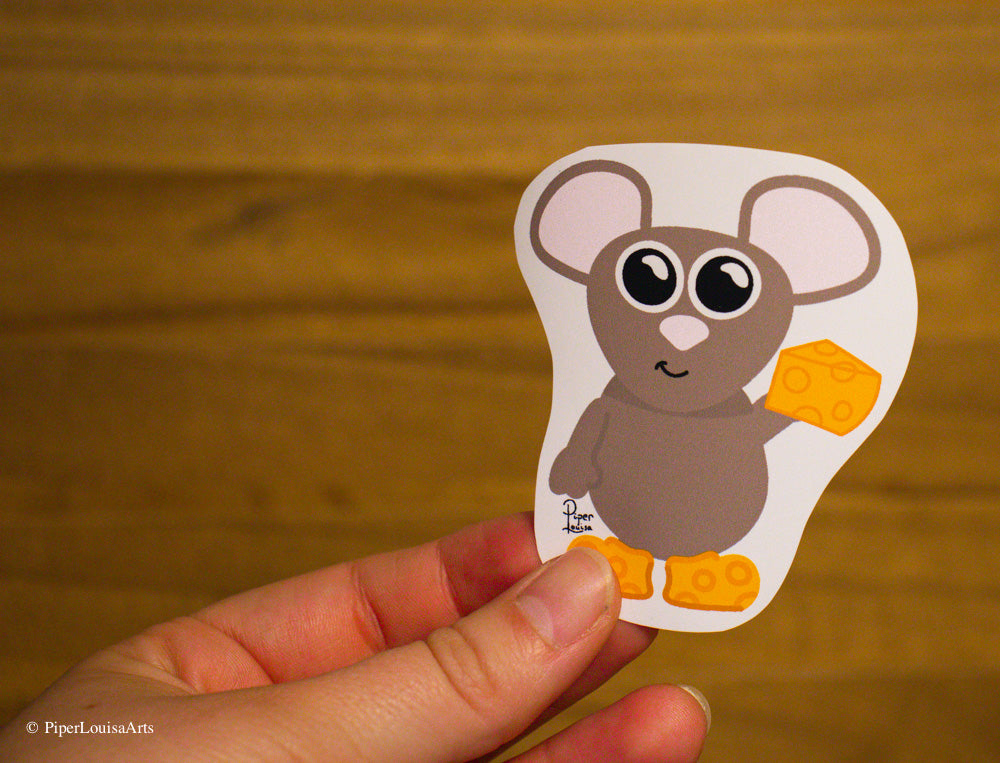 Matte - Mozzarella the Mouse Sticker