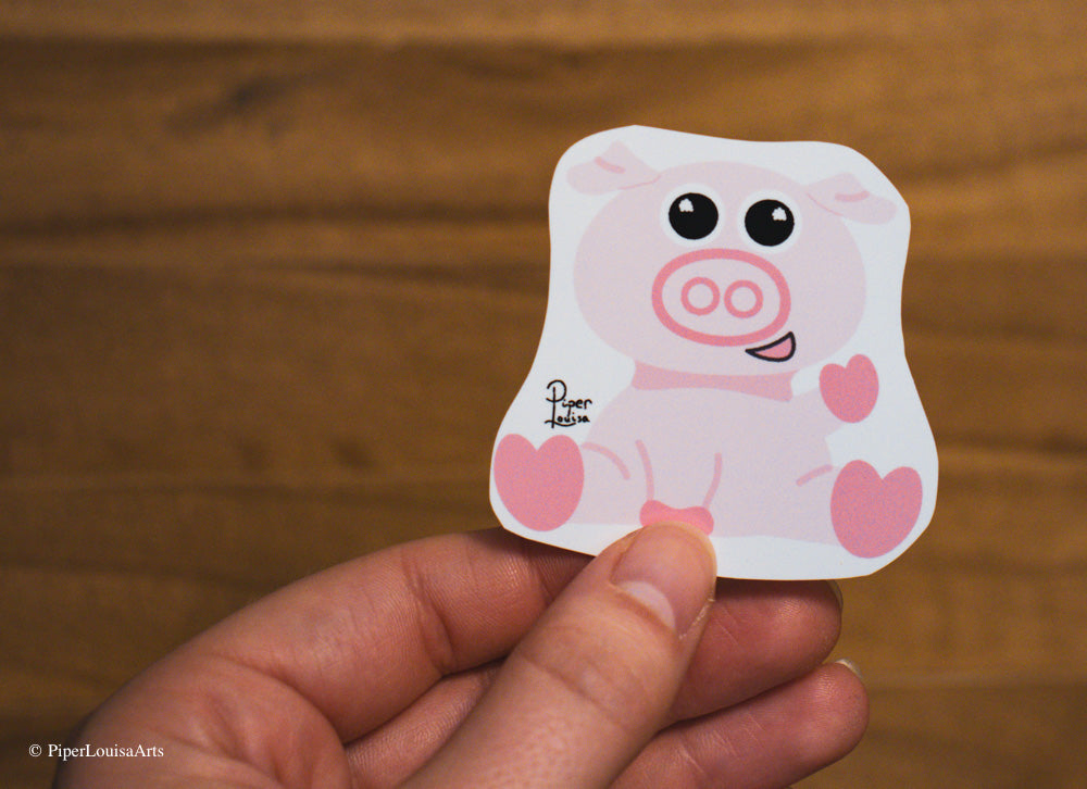 Glossy - Ava the Pig Sticker