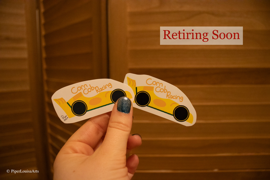 Corn Cob Racing Sticker