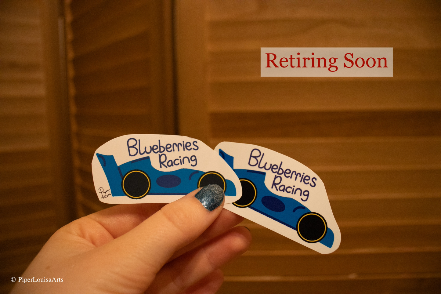 Blueberries Racing Sticker